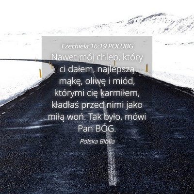 Picture 04 - Ezechiela 16:19 POLUBG - Nawet mój chleb, który ci dałem, najlepszą - Bible Verse Picture