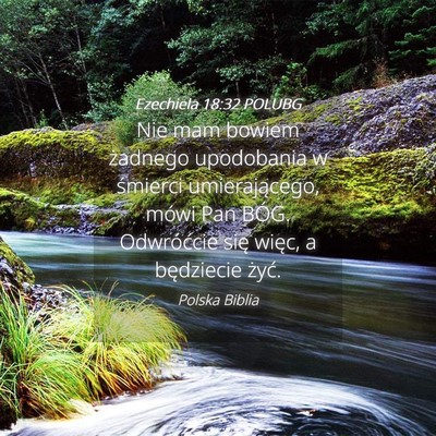 Picture 04 - Ezechiela 18:32 POLUBG - Nie mam bowiem żadnego upodobania w śmierci - Bible Verse Picture