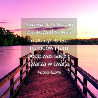 Picture 04 - Ezechiela 20:35 POLUBG - Zaprowadzę was na pustynię tych narodów i tam - Bible Verse Picture