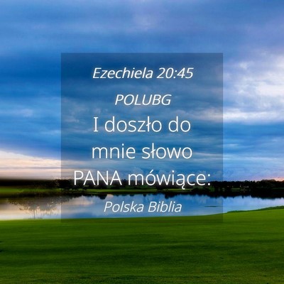 Picture 04 - Ezechiela 20:45 POLUBG - I doszło do mnie słowo PANA - Bible Verse Picture