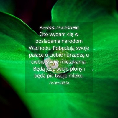 Picture 04 - Ezechiela 25:4 POLUBG - Oto wydam cię w posiadanie narodom Wschodu. - Bible Verse Picture