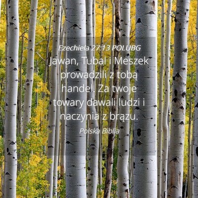 Picture 04 - Ezechiela 27:13 POLUBG - Jawan, Tubal i Meszek prowadzili z tobą handel. - Bible Verse Picture