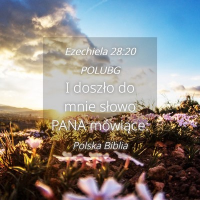 Picture 04 - Ezechiela 28:20 POLUBG - I doszło do mnie słowo PANA - Bible Verse Picture