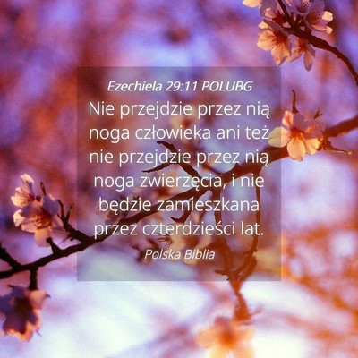Picture 04 - Ezechiela 29:11 POLUBG - Nie przejdzie przez nią noga człowieka ani też - Bible Verse Picture