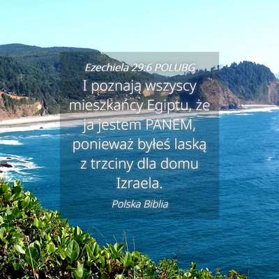 Picture 04 - Ezechiela 29:6 POLUBG - I poznają wszyscy mieszkańcy Egiptu, że ja - Bible Verse Picture