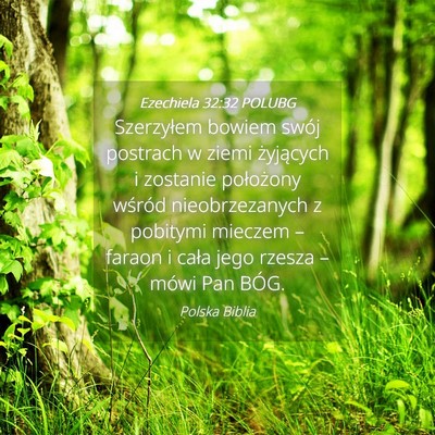 Picture 04 - Ezechiela 32:32 POLUBG - Szerzyłem bowiem swój postrach w ziemi - Bible Verse Picture