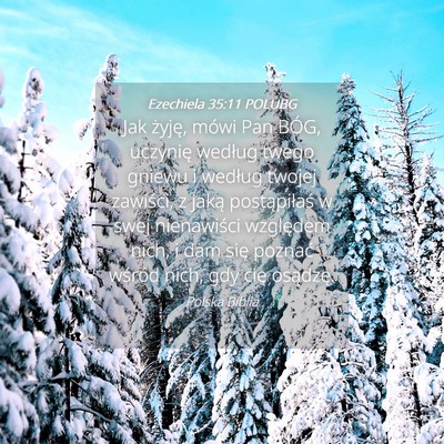 Picture 04 - Ezechiela 35:11 POLUBG - Jak żyję, mówi Pan BÓG, uczynię według - Bible Verse Picture