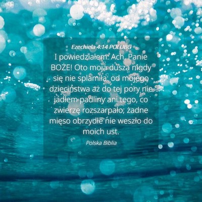 Picture 04 - Ezechiela 4:14 POLUBG - I powiedziałem: Ach, Panie BOŻE! Oto moja dusza - Bible Verse Picture
