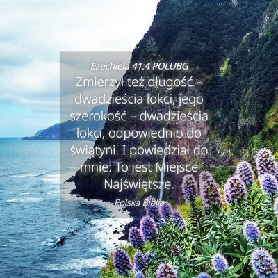Picture 04 - Ezechiela 41:4 POLUBG - Zmierzył też długość – dwadzieścia - Bible Verse Picture
