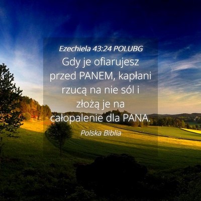 Picture 04 - Ezechiela 43:24 POLUBG - Gdy je ofiarujesz przed PANEM, kapłani rzucą na - Bible Verse Picture