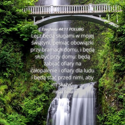 Picture 04 - Ezechiela 44:11 POLUBG - Lecz będą sługami w mojej świątyni, - Bible Verse Picture