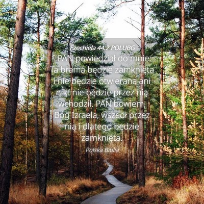 Picture 04 - Ezechiela 44:2 POLUBG - I PAN powiedział do mnie: Ta brama będzie - Bible Verse Picture
