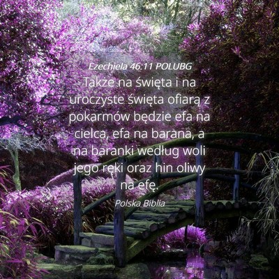 Picture 04 - Ezechiela 46:11 POLUBG - Także na święta i na uroczyste święta - Bible Verse Picture