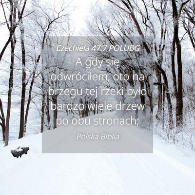 Picture 04 - Ezechiela 47:7 POLUBG - A gdy się odwróciłem, oto na brzegu tej rzeki - Bible Verse Picture