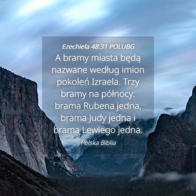 Picture 04 - Ezechiela 48:31 POLUBG - A bramy miasta będą nazwane według imion - Bible Verse Picture