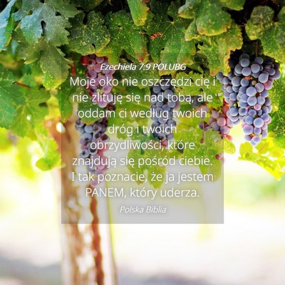 Picture 04 - Ezechiela 7:9 POLUBG - Moje oko nie oszczędzi cię i nie zlituję się - Bible Verse Picture