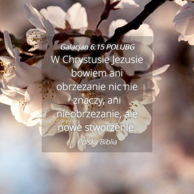 Picture 04 - Galacjan 6:15 POLUBG - W Chrystusie Jezusie bowiem ani obrzezanie nic - Bible Verse Picture
