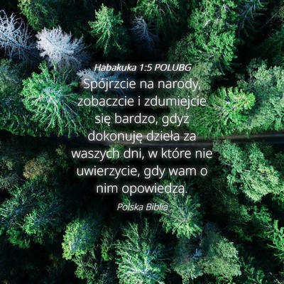 Picture 04 - Habakuka 1:5 POLUBG - Spójrzcie na narody, zobaczcie i zdumiejcie się - Bible Verse Picture