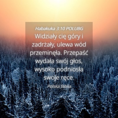 Picture 04 - Habakuka 3:10 POLUBG - Widziały cię góry i zadrżały, ulewa wód - Bible Verse Picture