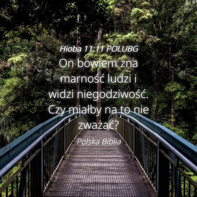 Picture 04 - Hioba 11:11 POLUBG - On bowiem zna marność ludzi i widzi - Bible Verse Picture