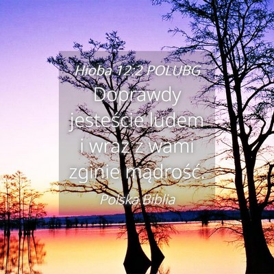Picture 04 - Hioba 12:2 POLUBG - Doprawdy jesteście ludem i wraz z wami zginie - Bible Verse Picture