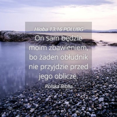Picture 04 - Hioba 13:16 POLUBG - On sam będzie moim zbawieniem, bo żaden - Bible Verse Picture