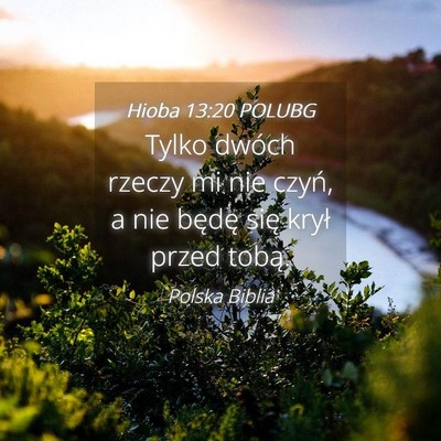 Picture 04 - Hioba 13:20 POLUBG - Tylko dwóch rzeczy mi nie czyń, a nie będę - Bible Verse Picture