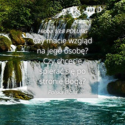 Picture 04 - Hioba 13:8 POLUBG - Czy macie wzgląd na jego osobę? Czy chcecie - Bible Verse Picture