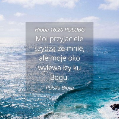 Picture 04 - Hioba 16:20 POLUBG - Moi przyjaciele szydzą ze mnie, ale moje oko - Bible Verse Picture