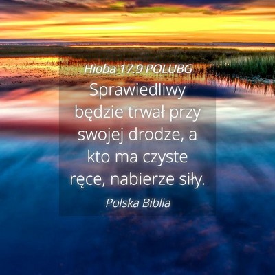 Picture 04 - Hioba 17:9 POLUBG - Sprawiedliwy będzie trwał przy swojej drodze, a - Bible Verse Picture