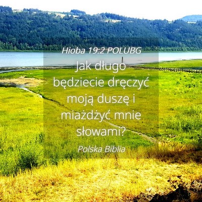Picture 04 - Hioba 19:2 POLUBG - Jak długo będziecie dręczyć moją duszę i - Bible Verse Picture