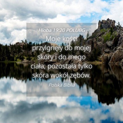 Picture 04 - Hioba 19:20 POLUBG - Moje kości przylgnęły do mojej skóry i do - Bible Verse Picture
