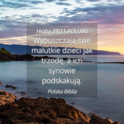 Picture 04 - Hioba 21:11 POLUBG - Wypuszczają swe malutkie dzieci jak trzodę, a - Bible Verse Picture