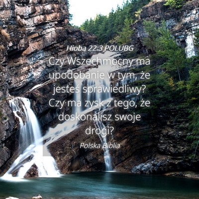 Picture 04 - Hioba 22:3 POLUBG - Czy Wszechmocny ma upodobanie w tym, że jesteś - Bible Verse Picture