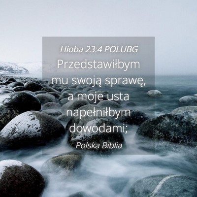 Picture 04 - Hioba 23:4 POLUBG - Przedstawiłbym mu swoją sprawę, a moje usta - Bible Verse Picture
