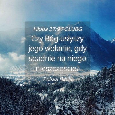Picture 04 - Hioba 27:9 POLUBG - Czy Bóg usłyszy jego wołanie, gdy spadnie na - Bible Verse Picture