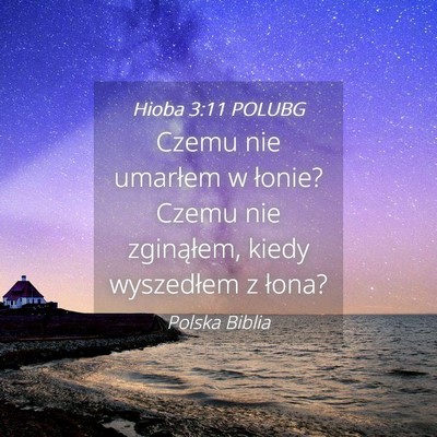 Picture 04 - Hioba 3:11 POLUBG - Czemu nie umarłem w łonie? Czemu nie - Bible Verse Picture