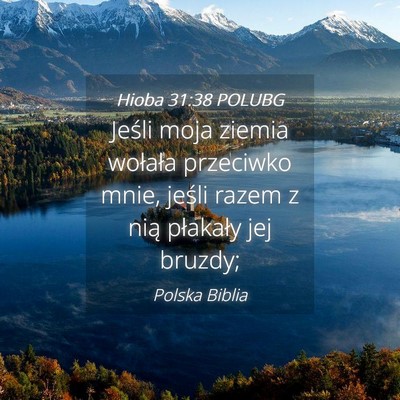Picture 04 - Hioba 31:38 POLUBG - Jeśli moja ziemia wołała przeciwko mnie, - Bible Verse Picture