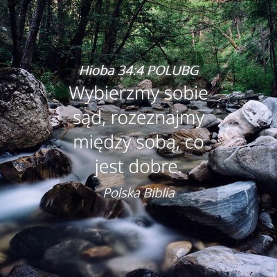 Picture 04 - Hioba 34:4 POLUBG - Wybierzmy sobie sąd, rozeznajmy między sobą, - Bible Verse Picture