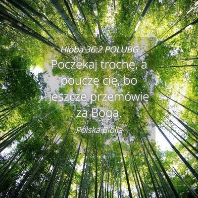 Picture 04 - Hioba 36:2 POLUBG - Poczekaj trochę, a pouczę cię, bo jeszcze - Bible Verse Picture