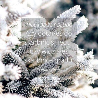 Picture 04 - Hioba 38:22 POLUBG - Czy dotarłeś do skarbnic śniegu? Czy - Bible Verse Picture