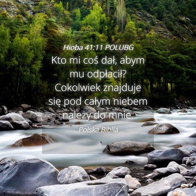 Picture 04 - Hioba 41:11 POLUBG - Kto mi coś dał, abym mu odpłacił? Cokolwiek - Bible Verse Picture