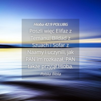 Picture 04 - Hioba 42:9 POLUBG - Poszli więc Elifaz z Temanu, Bildad z Szuach i - Bible Verse Picture