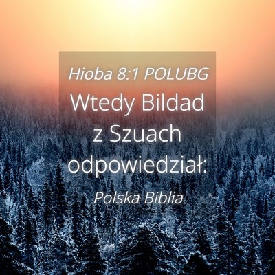 Picture 04 - Hioba 8:1 POLUBG - Wtedy Bildad z Szuach - Bible Verse Picture