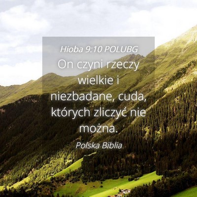 Picture 04 - Hioba 9:10 POLUBG - On czyni rzeczy wielkie i niezbadane, cuda, - Bible Verse Picture