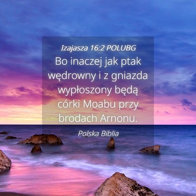Picture 04 - Izajasza 16:2 POLUBG - Bo inaczej jak ptak wędrowny i z gniazda - Bible Verse Picture