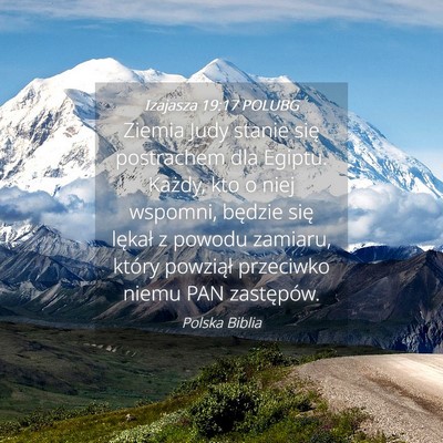 Picture 04 - Izajasza 19:17 POLUBG - Ziemia Judy stanie się postrachem dla Egiptu. - Bible Verse Picture