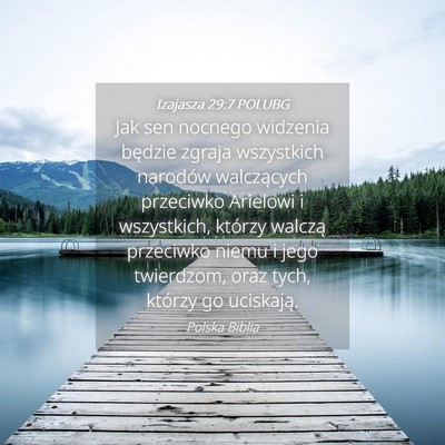 Picture 04 - Izajasza 29:7 POLUBG - Jak sen nocnego widzenia będzie zgraja - Bible Verse Picture