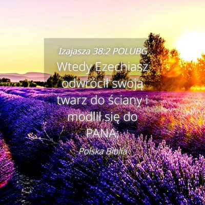 Picture 04 - Izajasza 38:2 POLUBG - Wtedy Ezechiasz odwrócił swoją twarz do - Bible Verse Picture