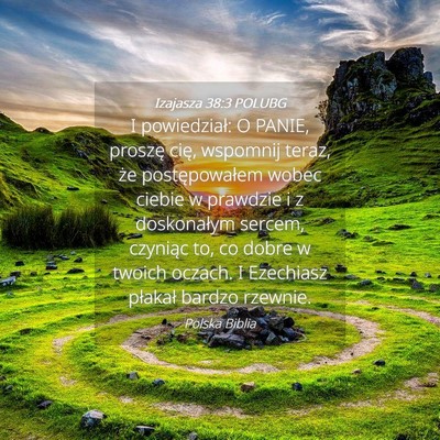 Picture 04 - Izajasza 38:3 POLUBG - I powiedział: O PANIE, proszę cię, wspomnij - Bible Verse Picture